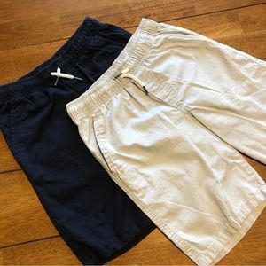 Cat & Jack Boys Woven Pull-On Shorts Navy & Gray sz M (8-10) [Lot of 2]